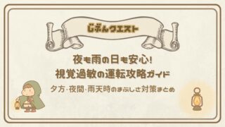 夕方・夜間・雨天でも怖くない！視覚過敏のための運転攻略ガイド