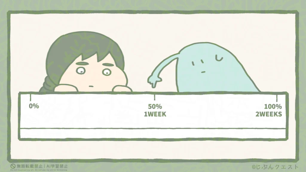 自分の回復ものさしを表すイラスト