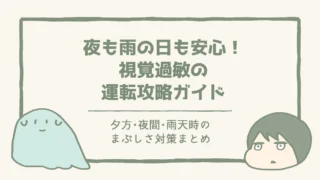 夕方・夜間・雨天でも怖くない!視覚過敏のための運転攻略ガイド
